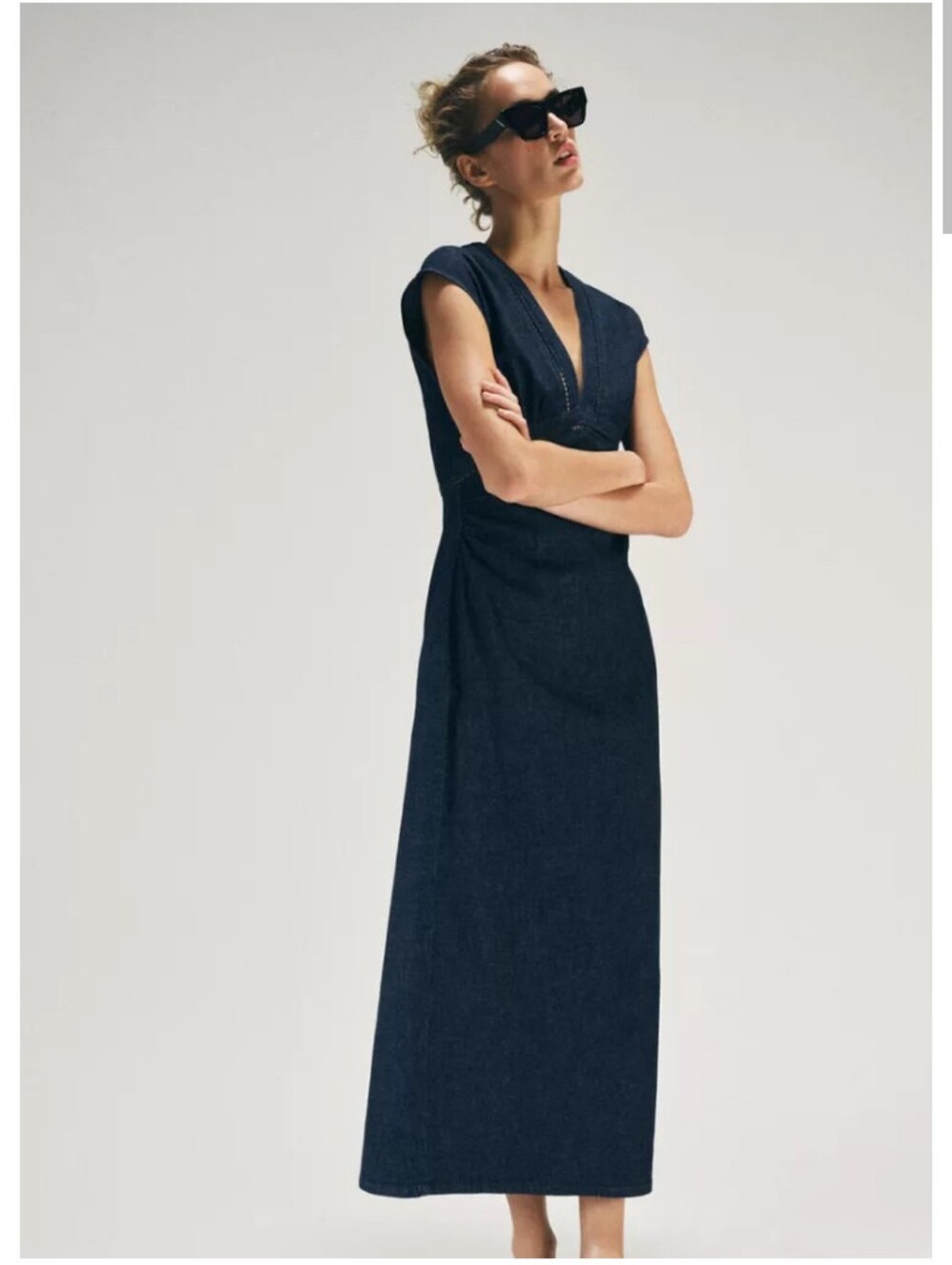 Zara Lace Trim Midi Dress